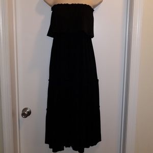 Tracy women's black sleeveless baby doll dress